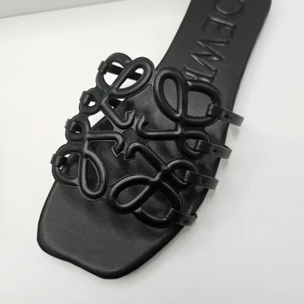Loewe Women's Black Slide Slippers